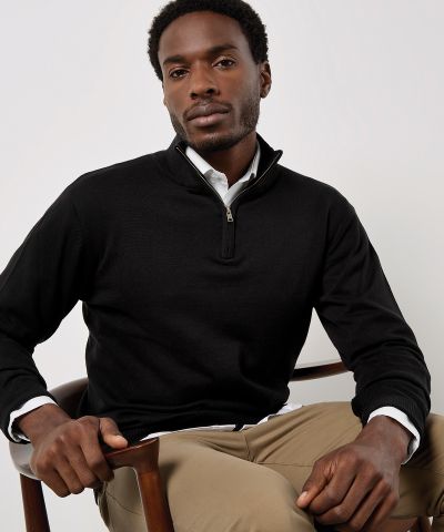 Kustom Kit Regular fit Arundel 1/4-zip sweater