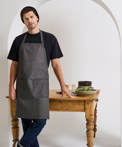 Premier Cotton denim bib apron, organic and Fairtrade certified