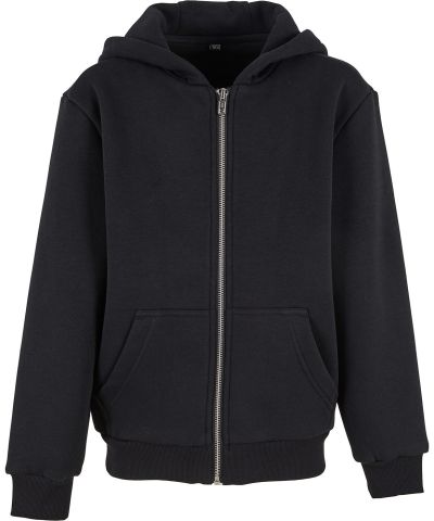 Build Your Brand Kids fluffy zip hoodie
