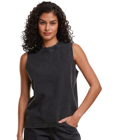 Build Your Brand Women’s vintage washed sleeveless tee