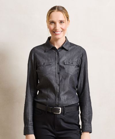 Premier Women's jeans stitch denim shirt
