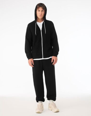 Bella Canvas Unisex Poly-Cotton Fleece Full-Zip Hoodie