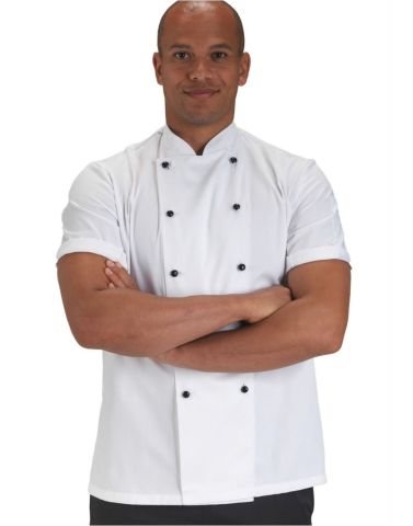 Dennys Removable Stud Short Sleeve Chef's Jacket