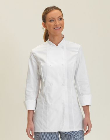 Dennys Ladies' Long Sleeve Fitted Chef's Jacket