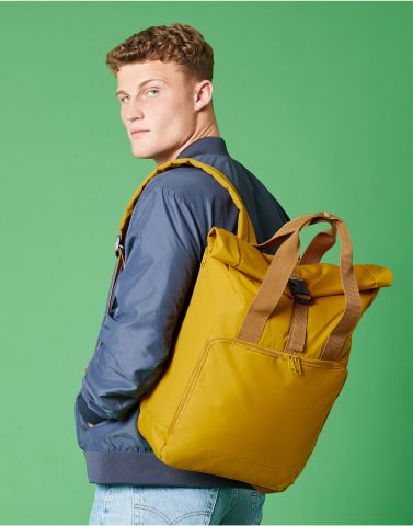Bagbase Recycled Twin Handle Roll-Top Laptop Backpack
