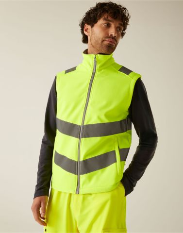 Regatta High Visibility Hi-Vis Pro Contract Ablaze Softshell Bodywarmer