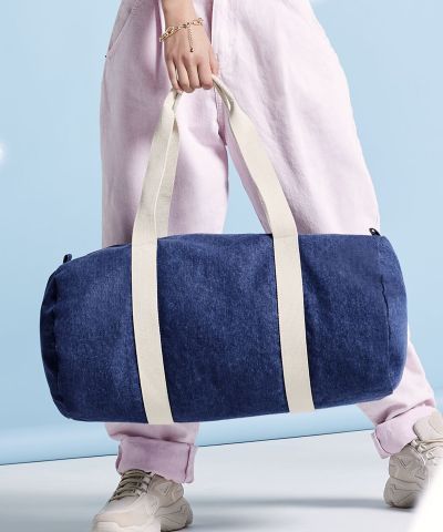 Bagbase Denim barrel bag