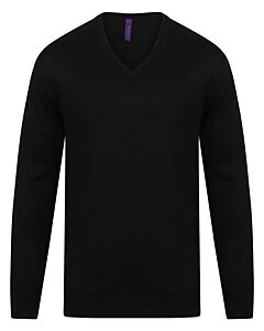 Cashmere touch acrylic v-neck jumper
