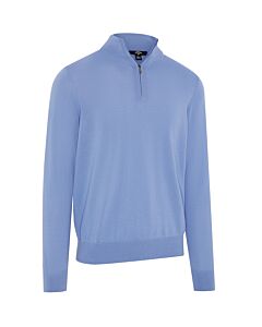 1/4-zip merino blend sweater