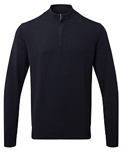 Men's cotton blend ¼ zip sweater