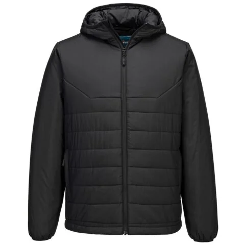 Professional hooded insulated baffle jacket