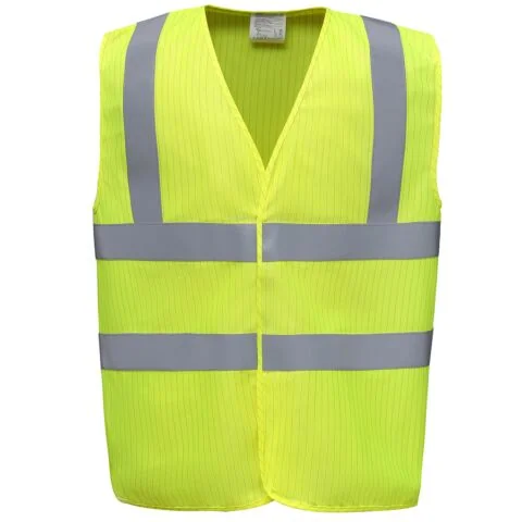 Hi-vis flame-retardant anti-static waistcoat