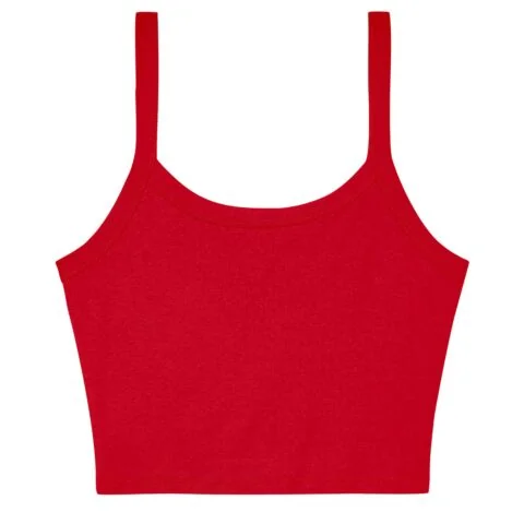 Women’s micro rib spaghetti strap tank