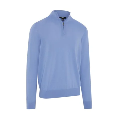 1/4-zip merino blend sweater