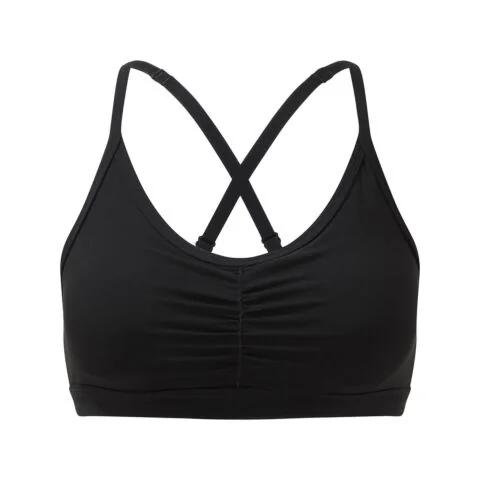 Women's TriDri ruched sports bra