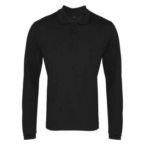 Long sleeve Coolchecker piqué polo