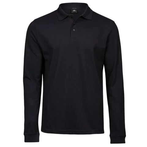 Luxury stretch long sleeve polo