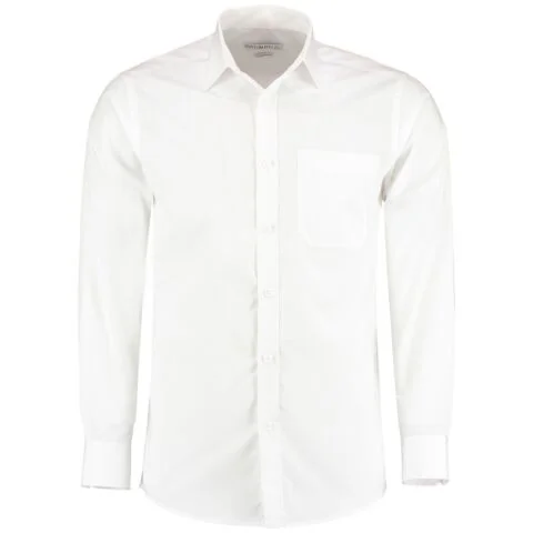 Poplin shirt long-sleeved