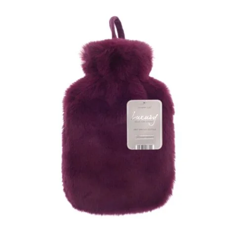 Super luxury faux fur hot water bottle and cover