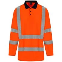 High visibility long sleeve polo