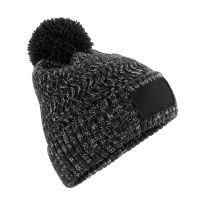 Beechfield Ramble patch pom-pom beanie