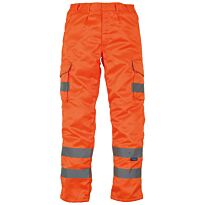 Hi-vis polycotton cargo trousers with kneepad pockets