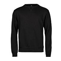 Ribbed interlock crew neck