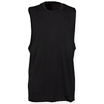 High neck slash armhole vest
