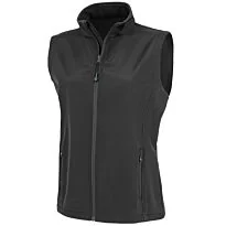 Women's recycled 2-layer printable softshell bodywarmer