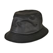 Imitation leather bucket hat