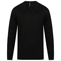 Cashmere touch acrylic v-neck jumper