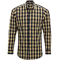 Mulligan check cotton long sleeve shirt