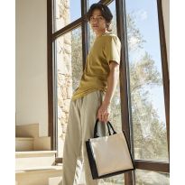 Westford Mill Printers midi jute tote