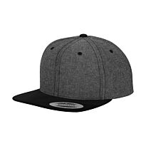 Chambray-suede snapback