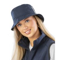Result Headwear Deluxe washed cotton bucket hat with side mesh panels