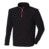 ¼ zip long sleeve fleece piped