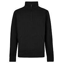Regular fit 1/4-zip piqué sweatshirt