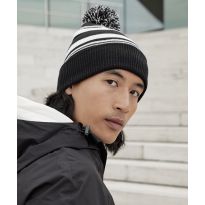 Beechfield Striped fan beanie