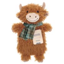 Ribbon Highland cow hot water bottle