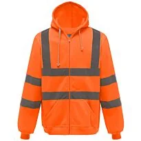 Hi-vis zip hoodie
