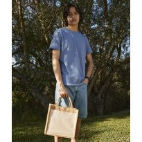 Westford Mill Cotton pocket jute midi tote