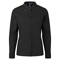 Women's banded collar 'grandad' shirt