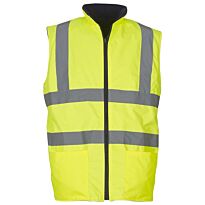 Hi-vis reversible fleece bodywarmer