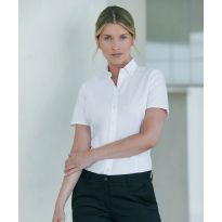 Henbury Women's modern short sleeve Oxford shirt