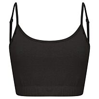Women's sustainable fashion cropped cami top with adjustable straps