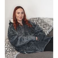 Ribbon Heated Eskimo blanket hoodie