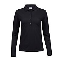 Women’s luxury stretch long sleeve polo