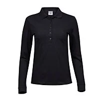 Women’s luxury stretch long sleeve polo