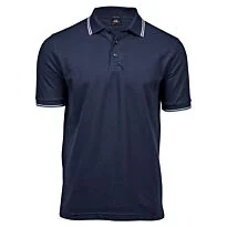 Luxury stripe stretch polo