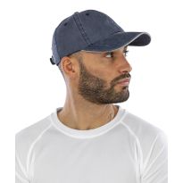 Result Headwear Washed fine line cotton cap with sandwich peak